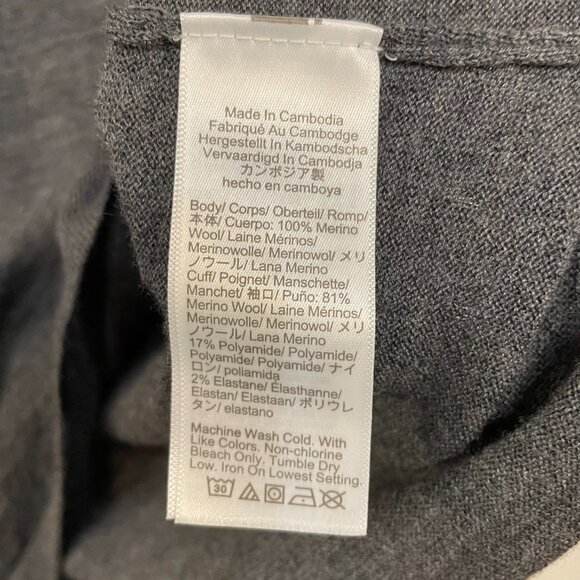 New J.Crew Carolyn 100% Merino Crewneck Sweater Heather Charcoal Large $98 - Picture 5 of 6